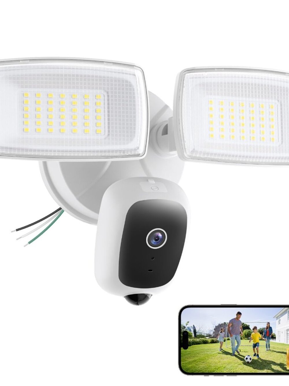 New in box Onforu 2K Hardwired Floodlight Camera, 3500LM Motion Activated Outdoo